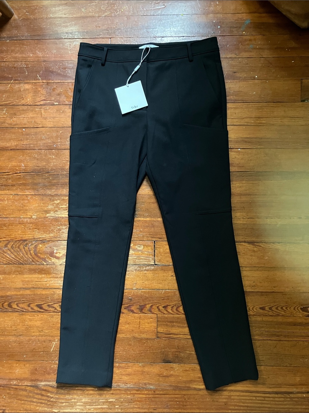 NWT Tibi Black Slim Tapered Dress Pants